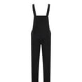 thumbnail image 4 of Jinhomg Bib Work Pants for Men Relaxed Fit Casual Adjustable Straps Jean Jumpsuit Big and Tall Straight Leg Overalls with Multi Pocket Daily Wear Black S, 4 of 9