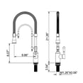 thumbnail image 5 of Matte Black Pre-Rinse Kitchen Faucet with Pull-Out Spring Spout and Pot Filler, Single Handle Pull-Out Sprayer Spring Kitchen Sink Faucet, 5 of 5