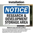 thumbnail image 3 of (2 Pack) Research And Development Storage Area OSHA Notice Sign, 3 of 7