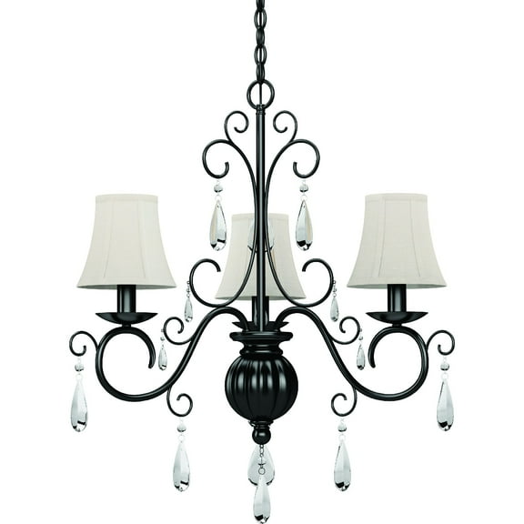 Volume Lighting Ava 3-Light Indoor Foundry Bronze Hanging Chandelier