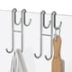 thumbnail image 1 of Gancho para puerta de vidrio para ducha, paquete de 2, ganchos extendidos para puerta de ducha de acero inoxidable 304 plateados, colgador sin marco sin perforación, ganchos para toallas de doble cara, 1 of 5