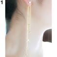 thumbnail image 2 of Ayyufe Women's Rhinestone Alloy Long Tassels Drop Dangle Cocktail Party Linear Earrings, 2 of 5