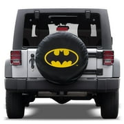 Batman Spare Tire Cover for Jeep Wrangler (1987-2019 JK, JL, CJ, YJ,& TJ) w/Elastic Band - All Weather Snug Custom Fit