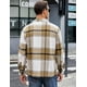thumbnail image 4 of Camisas de franela para hombre, chaqueta informal con botones y cuadros, 4 of 6