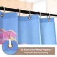 thumbnail image 5 of 4-Piece Bathroom Set with Waterproof Shower Curtain with Non-Slip Bath Mat, U-Shaped Mat & Toilet Lid Cover Cartoon Ferris Wheel, 5 of 8
