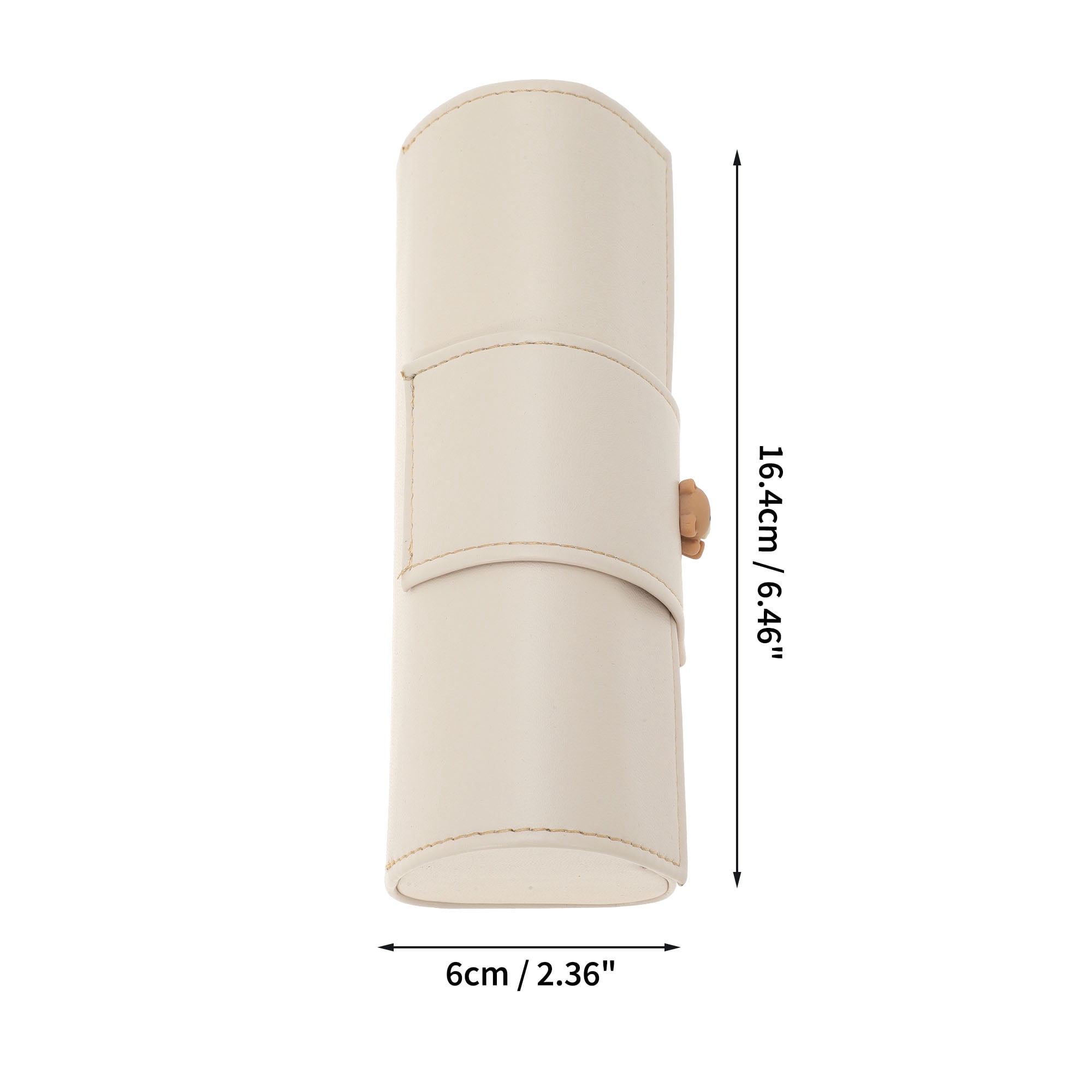 Unique Bargains Portable Eyeglasses Storage Case 6.46"x2.36"x2.4" Beige