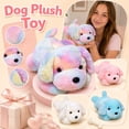 thumbnail image 2 of Rainbow Tie Dye Puppy Stuffed Animal Soft Plush Dog Toys Durable Fluffy Plush Fabric Large Floppy Comfort Plushie for Student Toddlers Naptime Playtime Bedroom Decor Pastel, 2 of 6