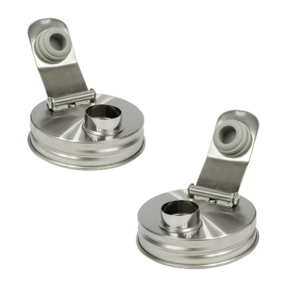 Jar Pour Spout Lid Stainless Steel Wide Mouth Pour Spout Flip Cap Lids For Jars No Leaking Proof For Home Brewing Fruit Fermenting Drinks Airtight