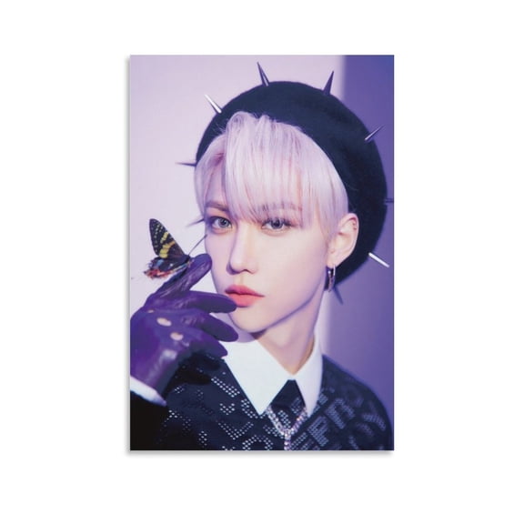 Stray Kids Poster Felix Canvas Wall Art Prints Poster Gifts Photo Picture Painting Posters Room Decor Home Decorative 12x18inch(30x45cm)