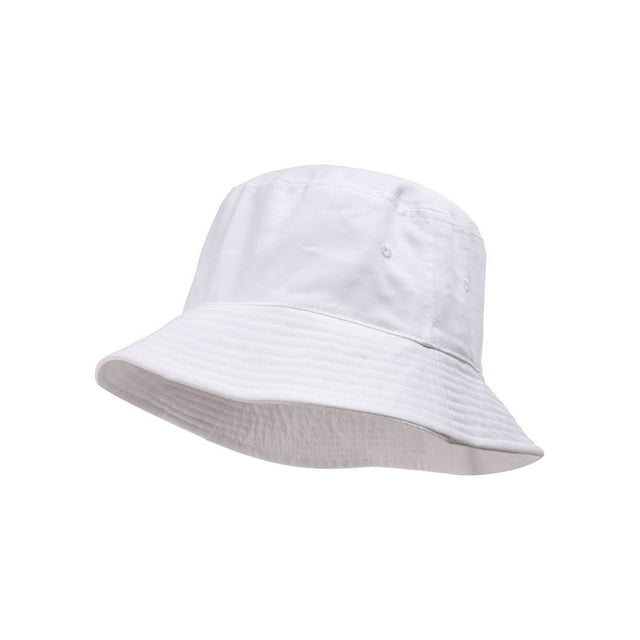 TopHeadwear Chapeau Bob en Coton Uni - Blanc - Petit/moyen