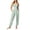 Green, variant on Womens Strapless Tube Top Harem Jumpsuits High Waisted Joggers Soft Knit Ruched Casual Romper Long Pants