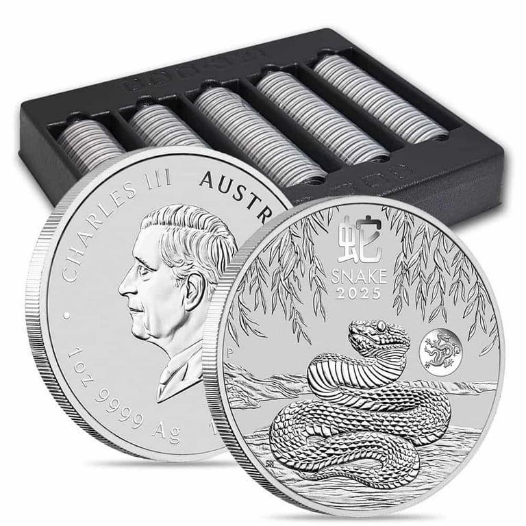 2025 1 oz Silver Lunar Snake Dragon Privy BU Australian Perth Mint