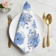thumbnail image 2 of Blue Watercolor Floral Cloth Napkins, Spring Flower Abstract Art Washable and Reusable Dinner Napkins Set of 6, Table Napkin for Kitchen Party Birthday Wedding Hotel Housewarming 20"x20", 2 of 9