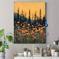 thumbnail image 4 of Qisvanset 12x16 Inch Framed Canvas Wall Art Woodland Wildflower Botanical Vintage Rustic Living Room Wall Art, 4 of 8
