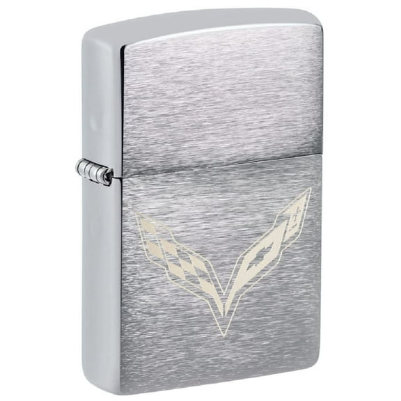 Zippo Lighter - Personalized Message Engraved on Backside for Chevy Chevrolet Windproof Lighter (Brushed Chrome #49832)