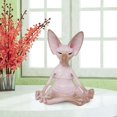 thumbnail image 1 of Estatuillas de gatos Estatua de meditación de Buda Yoga Animal Gatos Arte Escultura Decoración, 1 of 3