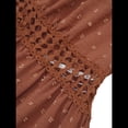 thumbnail image 3 of Vestido Corte A con Escote en V Color Rojo Ladrillo XL, 3 of 10