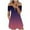 Purple, variant on MENRKOO Womens Plus Size Dresses Women'S Summer Cold Shoulder Dresses Short Sleeve Zipper V Neck Short Dress