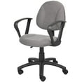 thumbnail image 2 of Boss Office Mid Back Ergonomic Fabric Office Swivel Chair With Arms in Gray, 2 of 6