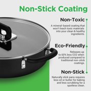 NutriChef Kitchenware 17 Piece Non-Stick Cookware Set, Non-Stick Pans and Pots with foldable Knob, Space Saving, Stackable, Nylon Tools Set, Induction Base, Black