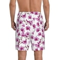thumbnail image 3 of Kdxio Orchids Flowers Print Mens Sleep Shorts Bottoms Soft Comfy Pajama Wear Pants with Drawstring Pockets, 3 of 7