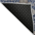 thumbnail image 3 of HomeRoots 605436 10 x 14 ft. Navy Blue, Brown & Beige Floral Washable Indoor & Outdoor Rectangle Area Rug, 3 of 5