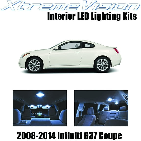 Xtremevision Interior LED for Infiniti G37 Coupe 2008-2014 (9 Pieces) Cool White Interior LED Kit   Installation Tool