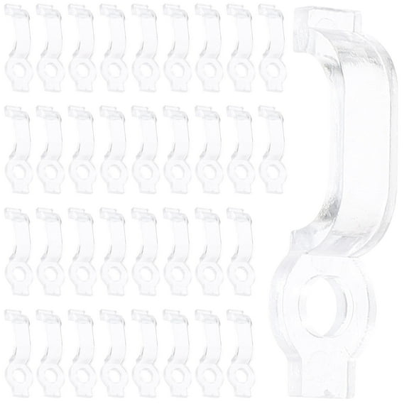 PAMINGONO 100Pcs Ultra-Thin Design Transparent Led Light Strip Holder Clips for Indoor and Outdoor Lighting