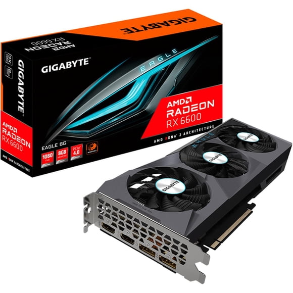 Tarjeta de Video GIGABYTE Radeon RX 6600 EAGLE 8G GDDR6 GV-R66EAGLE-8GD