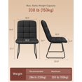 thumbnail image 2 of TacleeKii Dining Chairs Set of 2, Faux Leather Upholstered Dining Room Chairs with Metal Frame, for Kitchen Living Room, Black, 2 of 9