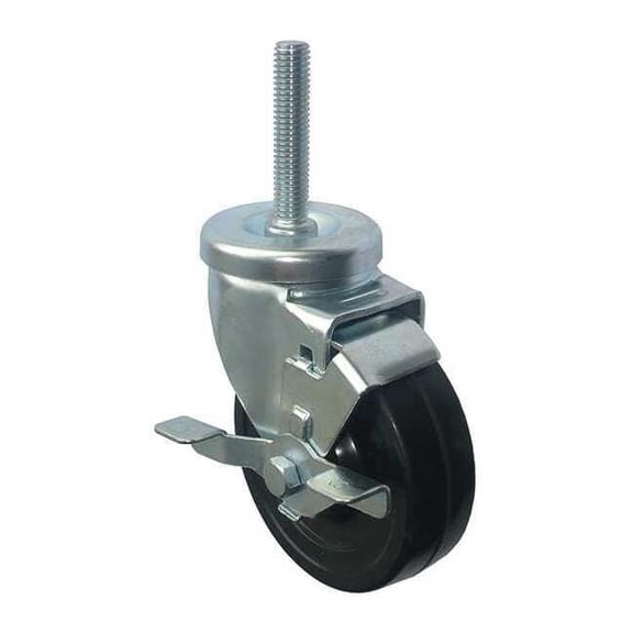 Manufacturer Varies Swivel Stem Caster,Rubber,5 in.,200 lb. 20TM30