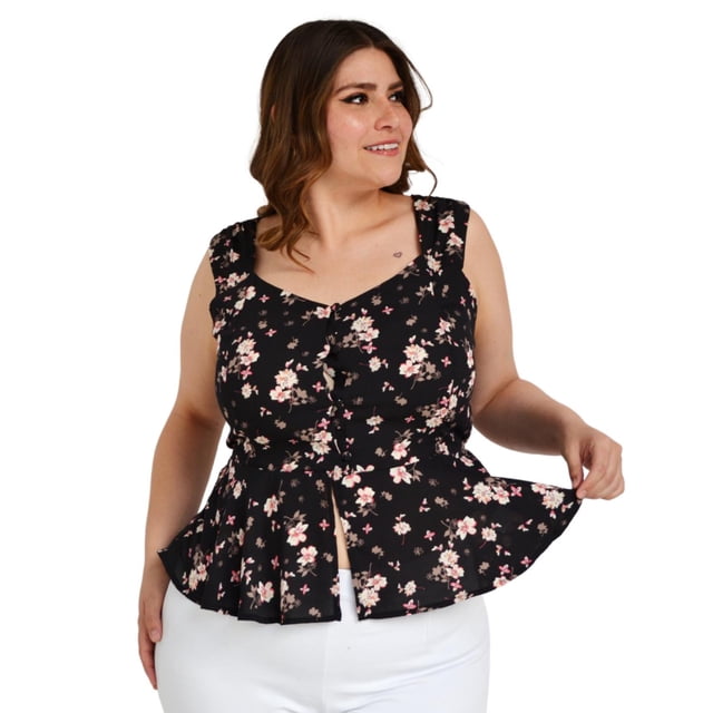 Blusa sin manga Tallas Extras, 11018 (Negro) negro 40 Zenobia BL-ZEN-11018-NEGRO
