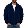 thumbnail image 2 of Men's Corduroy Jacket Full Zip Vintage Coat Casual Fall Windbreaker with Pockets Lightweight Classic Turn Down Collar Outerwear Retro Spring Winter Streetwear, 2 of 8