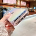 thumbnail image 5 of Compatible with iPhone 13 Pro Max Gradient Glitter Case Glow Bling Color Changing Holographic Colorful Sparkle Glossy Shiny Camera Lens Protective Fashion Shockproof Cover for Women Girls, 5 of 7