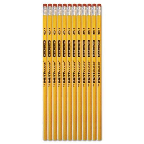 14730 The Write Dudes No. 2 Unsharpened Wooden Pencils 2, HB Pencil Grade 2 mm Lead Size
