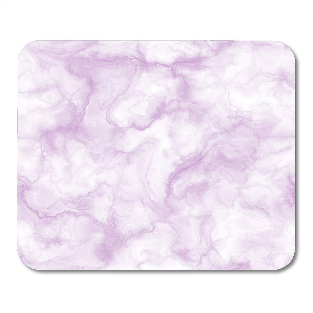 KDAGR Stone White Lavender Light Purple Marble Floor Abstract Mousepad  Mouse Pad Mouse Mat 9x10 inch