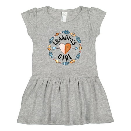 

Inktastic Grandpas Girl- Arrow Heart Circle Girls Toddler Dress