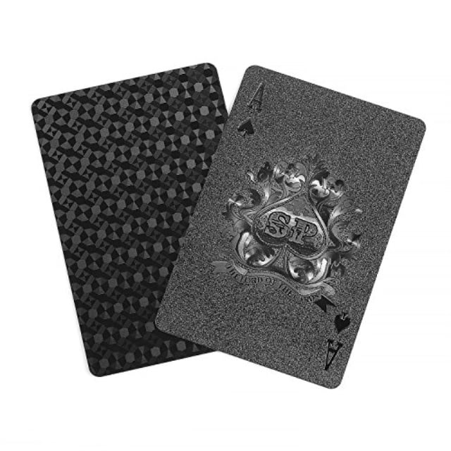 SolarMatrix Black Diamond Plastic Waterproof Playing Cards Novelty, 1 Deck of Cards, Poker Cards ...