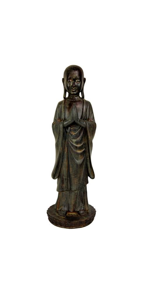 22 in. Tall Standing Japanese Zen Monk Statue