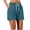 #03 Blue 【Mix, Match & Rotate: Stock Up on Daily Colors】, variant on Women's Nylon Spandex Cargo Shorts, Elastic Waist Casual Shorts with Pockets, Multi-Pockets Athletic Shorts, Summer Hiking Jogging Workout Shorts, Capri Pants | VerBelle,Army Green L