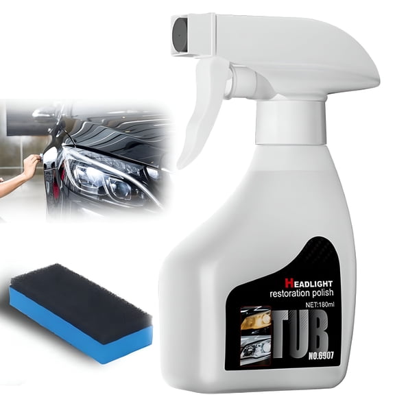 ZEPARO Headlight Restoration Kit - Removes Oxidation & Fogging with UV-Blocking Coating, Reduces Minor Scratches for Enhanced Night Visibility