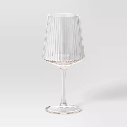 16.9oz Ribbed Stemmed Cassin Wine Glass -