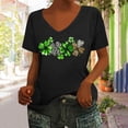 thumbnail image 2 of lcziwo St Patricks Day Sweatshirt for Women 2025 Lucky Shamrock Graphic Tee Tops Casual U Neck Short Sleeve Irish Shirts Summer Vacation Outfits Black M Sale of The Day Prime Today, 2 of 5