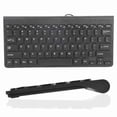 thumbnail image 1 of USB Wired Keyboard and Mouse Set Ultra Thin Compact Design 284x134x18mm Keyboard 113x59x20mm Mouse Plug and Play with 1. Durable Cable for PC Laptop Office Work, 1 of 7