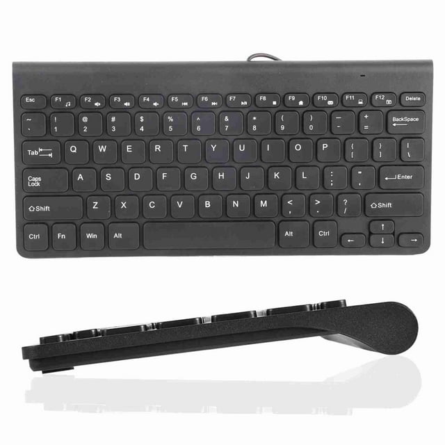 USB Wired Keyboard and Mouse Set Ultra Thin Compact Design 284x134x18mm Keyboard 113x59x20mm Mouse Plug and Play with 1. Durable Cable for PC Laptop Office Work