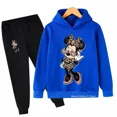 thumbnail image 4 of Sudadera con capucha de Minnie Mouse para niños y niñas, conjuntos de ropa para primavera y otoño, sudadera de manga larga y pantalones, atuendo informal, 4 of 5