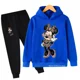 thumbnail image 4 of Sudadera con capucha de Minnie Mouse para niños y niñas, conjuntos de ropa para primavera y otoño, sudadera de manga larga y pantalones, atuendo informal, 4 of 5