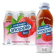 Snapple Zero Sugar Raspberry, Bottled Tea Drink, 16 fl oz, 6 Bottles