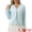 Light Blue, variant on DARING DIVA Women's Long Sleeve Open Front Casual Knit Jacket S White