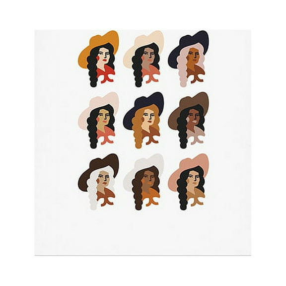 Society6 Multi Culture Cowgirl by Nick Quintero Art Print and Hanger